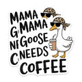 (2 Pack) Mama Goose Needs Coffee Magnets - Funny Mom Life Item - Caffeine Lover Fridge Decor - New Mother Humor Magnet - 5 Inches On Longest Side - Thick Durable Magnet - Made in USA - MAG39293