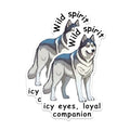 (2 Packs) Husky Dog Breed Magnets - Wild Spirit ICY Eyes, Loyal Companion Magnets - 5 Inches On Longest Side - Premium Magnet - for Fridges, Toolboxes, Cars - Made in USA - MAG2390