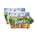 (2 Pack) Iowa State Stickers - Travel Souvenir - Scenic Decal - 5" On Longest Side - Sticks to Smooth Flat Surfaces - Made in USA - BMCS6311