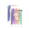 (2 Pack) Axolotl Questions Stickers - Cute Animal Illustration - Fun Decal for Notebooks Laptops Water Bottles - 5" On Longest Side - Sticks to Smooth Flat Surfaces - Made in USA - BMCS7774