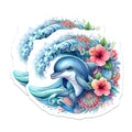 (2 Pack) Dolphin Mandala Stickers - Ocean Art - Marine Life Decals - 5" On Longest Side - Sticks to Smooth Flat Surfaces - Made in USA - BMCS9486