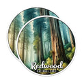 (2 Pack) Redwood National Park Bumper Magnet - US National Park - Choose from 63 Parks - 5" On Longest Side - Decal for Car Bumper, Laptop, Water Bottle, Wall, and Window - MAG1629