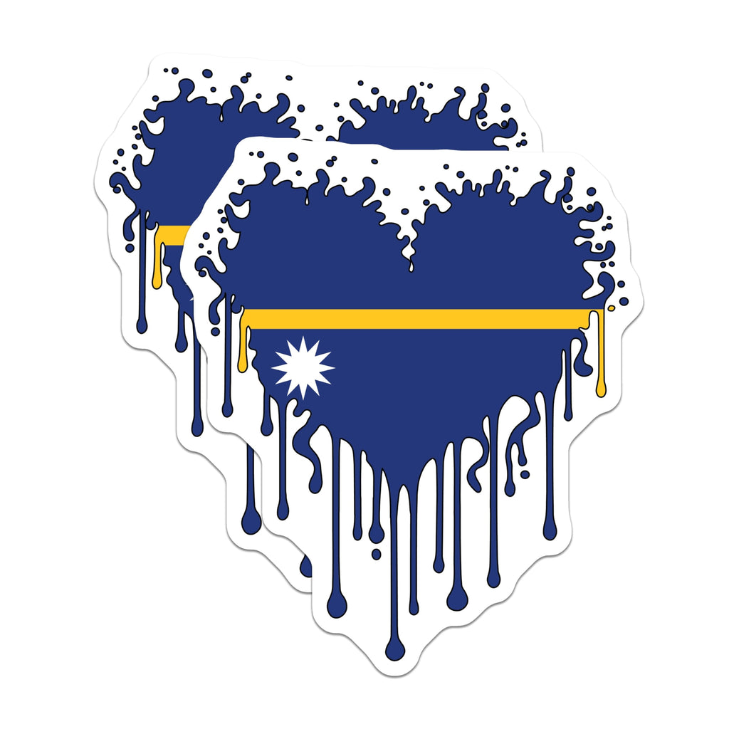 (2 Pack) Nauru Flag Magnets - National Pride Decor - I Love Nauru Souvenirs - 5" On Longest Side - Premium Magnet - for Cars, Refrigerators, Toolboxes, Lockers - Made in USA - MAG18209