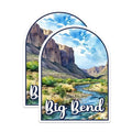(2 Pack) Big Bend National Park Bumper Magnet - US National Park - Choose from 63 Parks - 5" On Longest Side - Decal for Car Bumper, Laptop, Water Bottle, Wall, and Window - MAG1511