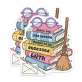 (2 Pack) Book Lover Magnets - There are Worse Things to Be Obsessed with - Funny Bookworms - Book Stack - 5" On Longest Side - for Cars, Fridges, Toolboxes - Made in USA - MAG7001
