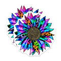 (2 Pack) Colorful Sunflower Stickers - Bright Flower Decal - Garden Lover Sticker - 5" On Longest Side - Sticks to Smooth Flat Surfaces - Made in USA - BMCS5720