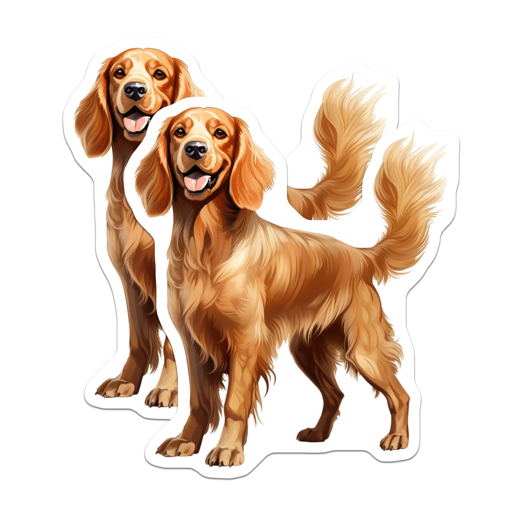 (2 Pack) Golden Retriever Magnets - Happy Dog Smiling - Pet Lover Decor for Fridge and Locker - 5 Inches On Longest Side - Thick Durable Magnet - Made in USA - MAG30077