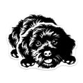 (2 Pack) Fluffy Dog Magnets - Cute Puppy Pet Art - Dog Lover Fridge Decor - Animal Themed Accessories for Dog Parents - 5 Inches On Longest Side - Thick Durable Magnet - Made in USA - MAG39091