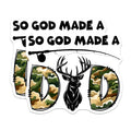 (2 Pack) Dad Fishing Magnets - Deer Hunter Decor - Father's Day Fridge Magnets for Men - 5" On Longest Side - Premium Magnet - for Cars, Refrigerators, Toolboxes, Lockers - Made in USA - MAG15007