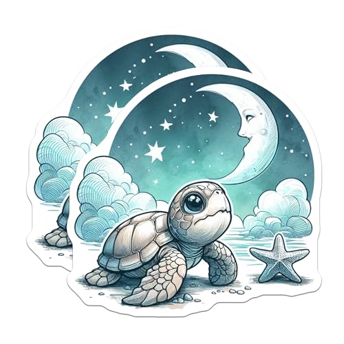 (2 Pack) Ocean Decor Magnet - Cute Sea Life - 5" On Longest Side - Sticks to Smooth Flat Surfaces - Made in USA - MAG10098