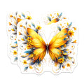 (2 Pack) Whimsical Butterfly Magnets - Ethereal Floral Art - Nature Inspired Fridge Decor - 5 Inches On Longest Side - Thick Durable Magnet - Made in USA - MAG38349