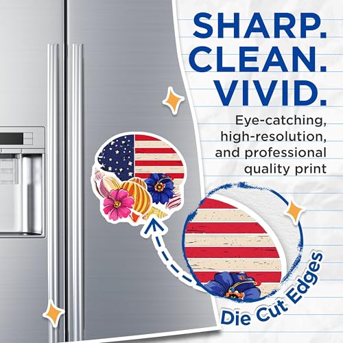 (2 Pack) American Flag Magnets Magnets - 5" On Longest Side - Made in USA - Sticks to Refrigerators & Metal Surfaces - MAG8999