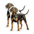 (2 Pack) Elegant Black and Tan Hound Magnets - Majestic Doberman Pinscher Dog Art - Pet Lover Refrigerator Locker Decor - 5 Inches On Longest Side - Thick Durable Magnet - Made in USA - MAG24070