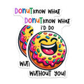 (2 Pack) Cute Donut Love Magnets Magnets - Funny Donut Themed - Colorful Magnet Design - 5" On Longest Side - Made in USA - Sticks to Refrigerators & Metal Surfaces - MAG8783