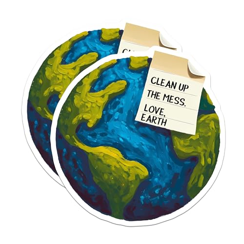 (2 Pack) Earth Love Magnets - 5" On Longest Side - for Cars, Fridges, Toolboxes - Made in USA - MAG7689