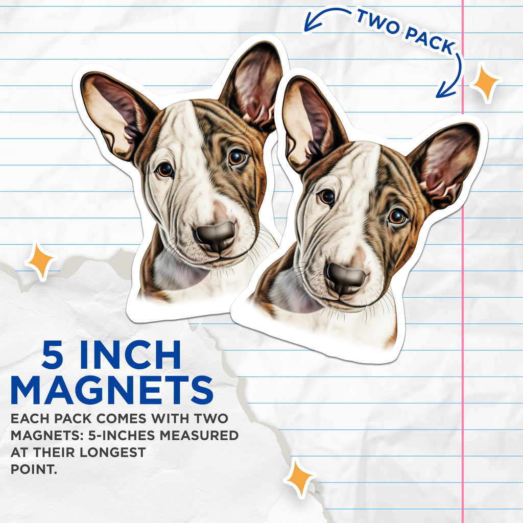 (2 Pack) Basenji Puppy Magnets - Dog Mom Decor - Fridge Locker Accessory - 5 Inches On Longest Side - Thick Durable Magnet - Made in USA - MAG25020