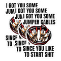 (3 Pack) Jumper Cables Decals - Funny Sarcastic Stickers - Laptop Car Decal - 3 Inches On Longest Side - Easy Peel & Apply - Made in USA - 3MCS0526