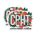 (2 Pack) CPhT Magnets - Certified Pharmacy Technician - Floral Pill Design - 5" On Longest Side - Premium Magnet - for Cars, Refrigerators, Toolboxes, Lockers - Made in USA - MAG16436