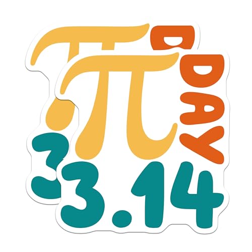 (2 Pack) Pi Day Magnets - Math Lover Decor - Geeky Refrigerator Decoration - 5" On Longest Side - for Cars, Fridges, Toolboxes - Made in USA - MAG8162