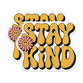 (2 Pack) Stay Kind Magnets - Retro Daisy - Positive Vibe Decor - 5 Inches On Longest Side - Thick Durable Magnet - Made in USA - MAG22123