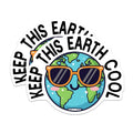 (2 Pack) Keep Earth Cool Magnets - Earth Day Awareness - Climate Change Action - Planet Conservation Decor - 5 Inches On Longest Side - Thick Durable Magnet - Made in USA - MAG22214