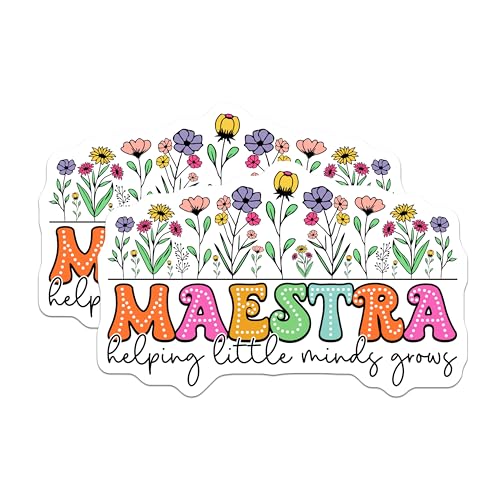 (2 Pack) Maestra Magnets Magnets - Helping Little Minds Grow - 5" On Longest Side - Made in USA - Sticks to Refrigerators & Metal Surfaces - MAG9113