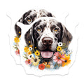 (2 Pack) German Shorthaired Pointer Magnets - Floral Dog Art Decor - Pet Parent Kitchen Accessory - 5 Inches On Longest Side - Thick Durable Magnet - Made in USA - MAG28090