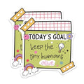 (2 Pack) Today's Goal Magnets - Inspirational Quote - Cute Magnet for Office - Motivational Refrigerator Magnets - 5" On Longest Side - for Cars, Fridges, Toolboxes - Made in USA - MAG4436