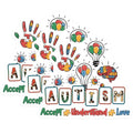 (3 Pack) Autism Awareness Decals - Puzzle Pieces - Accept Understand Love - 3 Inches On Longest Side - Easy Peel & Apply - Made in USA - 3MCS8463