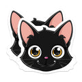(2 Pack) Cute Black Cat Magnets - Kawaii Kitty Decor - Pet Lover Refrigerator Accent - 5 Inches On Longest Side - Thick Durable Magnet - Made in USA - MAG39465