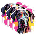 (3 Pack) Great Dane Decals - Colorful Dog Stickers - Laptop Decal - 3 Inches On Longest Side - Easy Peel & Apply - Made in USA - 3MCS0743