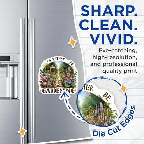 (2 Pack) Gardening Enthusiast Magnets Magnets - I'd Rather Be Gardening - Garden Decor - 5" On Longest Side - Made in USA - Sticks to Refrigerators & Metal Surfaces - MAG8805