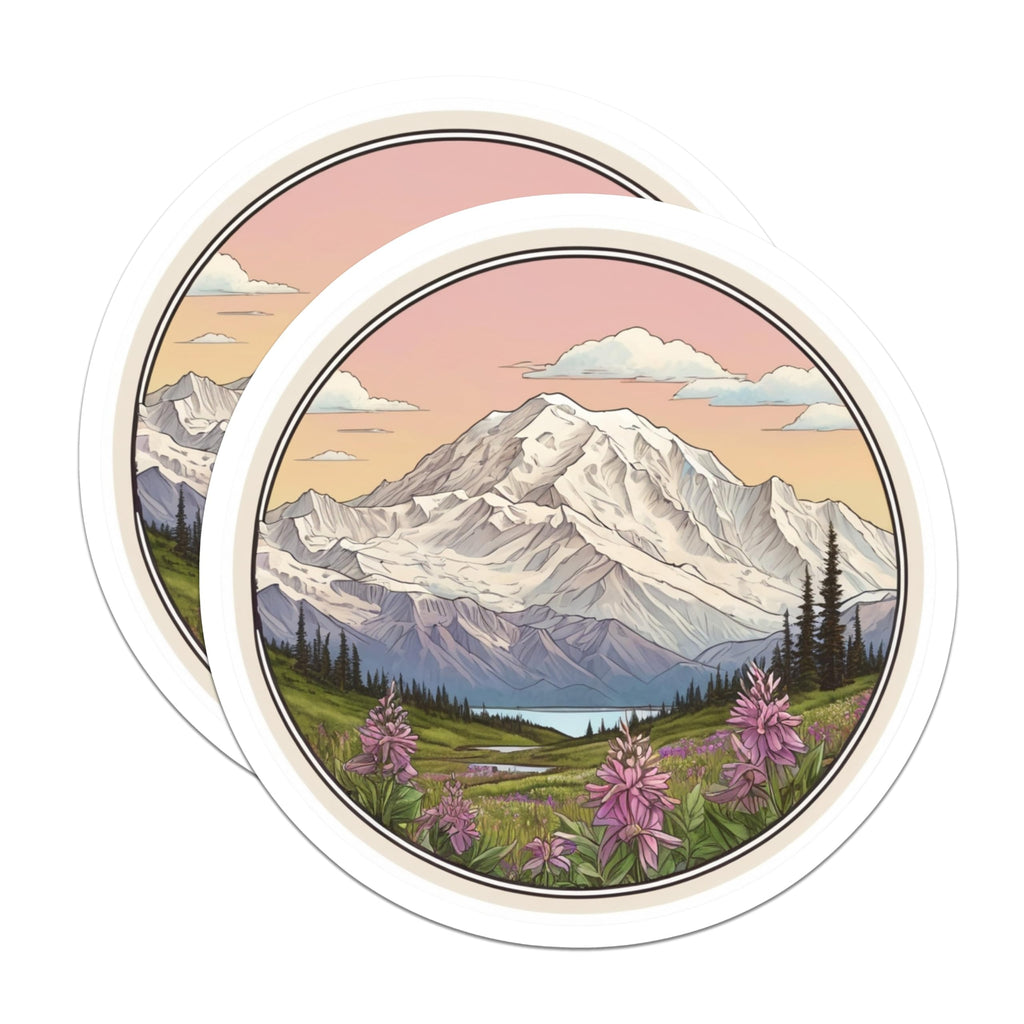 (2 Pack) Mountain View Magnets - Landscape Art - Fridge Magnets - 5" On Longest Side - Premium Magnet - for Cars, Refrigerators, Toolboxes, Lockers - Made in USA - MAG17921