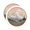 (2 Pack) Mountain View Magnets - Landscape Art - Fridge Magnets - 5" On Longest Side - Premium Magnet - for Cars, Refrigerators, Toolboxes, Lockers - Made in USA - MAG17921