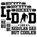 (3 Pack) Hockey Dad Decals - Regular Dad But Cooler - Sports Lover Decal - 3 Inches On Longest Side - Easy Peel & Apply - Made in USA - 3MCS4919
