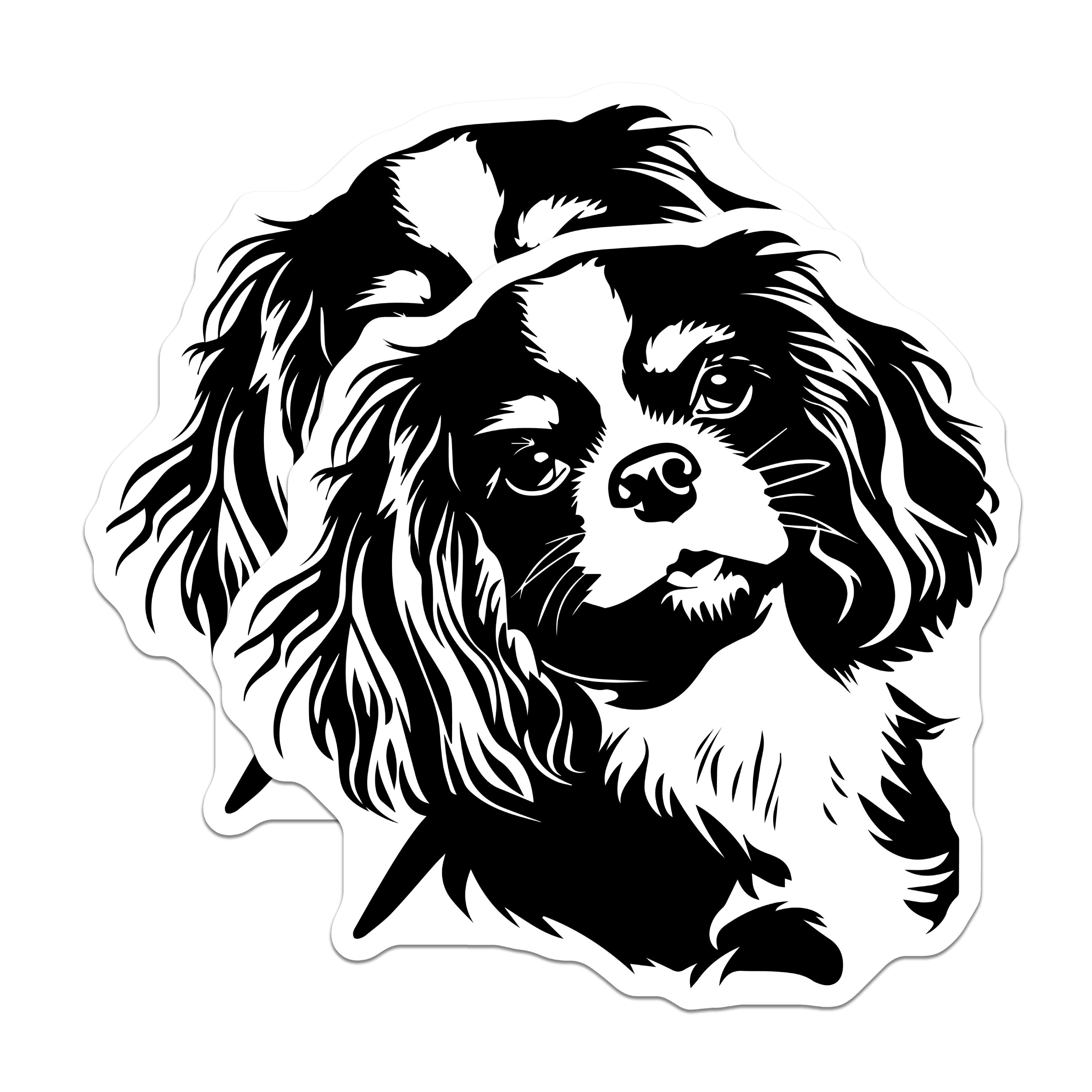(2 Pack) Cavalier King Charles Spaniel Magnets - Dog Mom Decor - Pet Owner Kitchen Accessories - Animal Lover Refrigerator Art - 5" - Thick Durable Magnet - Made in USA - MAG39600