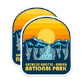 (2 Pack) Gates of Arctic Alaska National Park Magnets - Nature Landscape Travel Souvenir - Mountain River Forest Scene - 5 Inches On Longest Side - Thick Durable Magnet - Made in USA - MAG19308