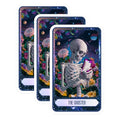 (3 Pack) Ghoster Decals - Skeleton on Phone - Floral Decals - 3 Inches On Longest Side - Easy Peel & Apply - Made in USA - 3MCS8755