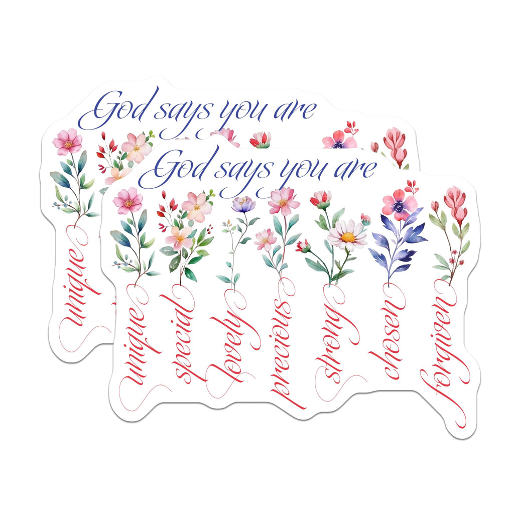 (2 Pack) Inspirational Quote Stickers - Motivational Floral Sticker - Positive Affirmation Bundle - 5" On Longest Side - Sticks to Smooth Flat Surfaces - Made in USA - BMCS8581