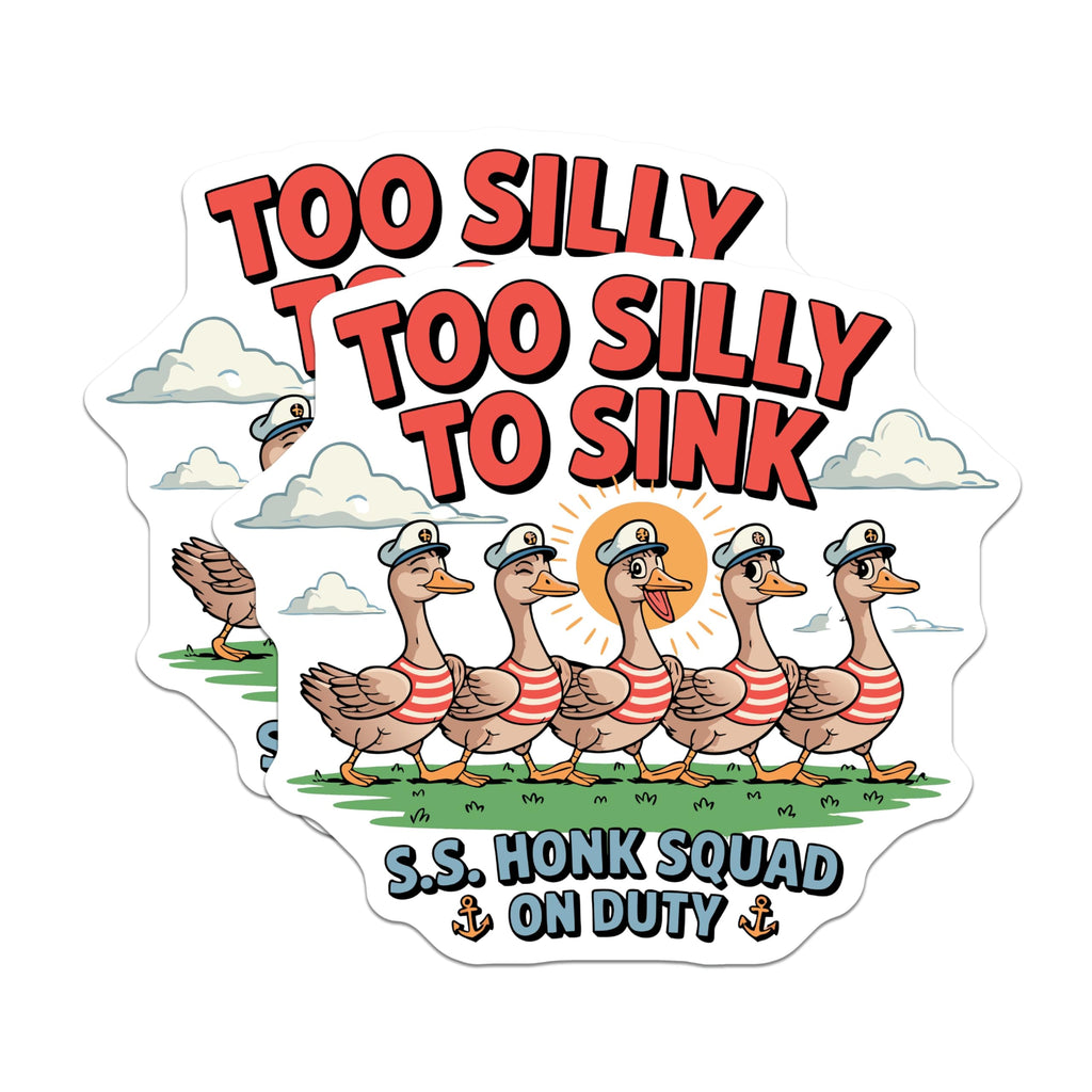 (2 Pack) Honk Squad Goose Magnets - Nautical Theme - Funny Fridge Decor - 5" On Longest Side - Premium Magnet - for Cars, Refrigerators, Toolboxes, Lockers - Made in USA - MAG15439