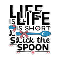 (2 Pack) Life is Short Lick The Spoon Magnets - Cute Inspirational Magnets - Kitchen Quote Magnets- 5" On Longest Side - for Fridges, Toolboxes, Cars - Made in USA - MAG2993