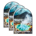 (3 Pack) Lassen Volcanic Decals - National Park Stickers - Laptop Water Bottle Decals - 3 Inches On Longest Side - Easy Peel & Apply - Made in USA - 3MCS0452
