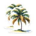 (2 Pack) Tropical Palm Tree Magnets - Coastal Decor - Beach Vacation Reminders - Summer Fridge Decorations - 5 Inches On Longest Side - Thick Durable Magnet - Made in USA - MAG29904