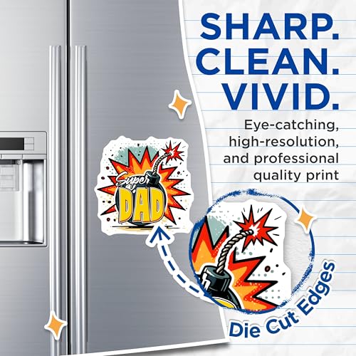(2 Pack) Super Dad Magnets - Funny Dad - Father's Day Decor - Superhero Dad Keepsake - Cool Dad Gifts - 5" On Longest Side - for Cars, Fridges, Toolboxes - Made in USA - MAG7484