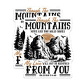(2 Pack) Isaiah 54:10 Magnets - Christian Scripture Art - Faith Based Home Decor - Mountain Scene - 5 Inches On Longest Side - Thick Durable Magnet - Made in USA - MAG27843