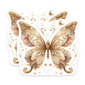 (2 Pack) Elegant Butterfly Magnets - Shimmering Gold Decor - Aesthetic Refrigerator Locker Accessories - 5 Inches On Longest Side - Thick Durable Magnet - Made in USA - MAG37130