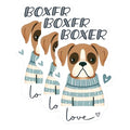 (3 Pack) Boxer Dog Decals - Puppy Love Sticker - Laptop Decal Set - 3 Inches On Longest Side - Easy Peel & Apply - Made in USA - 3MCS6057