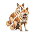 (2 Pack) Shiba Inu Dog Magnets - Cute Pet Lover Fridge Magnets - Happy Canine Refrigerator Decor - 5 Inches On Longest Side - Thick Durable Magnet - Made in USA - MAG26540