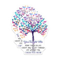 (2 Pack) You Taught Me Stickers - Butterfly Memorial Stickers - Tree Remembrance Stickers - 5" On Longest Side - Sticks to Smooth Flat Surfaces - Made in USA - BMCS6107