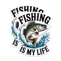 (2 Pack) Fishing is My Life Magnets - Angler Fridge Decor - Bass Fishing Hobbyist - 5 Inches On Longest Side - Thick Durable Magnet - Made in USA - MAG39881